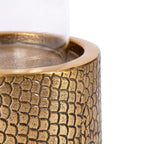 Le Bougeoir Croco avec Verre - Laiton - L Bazar Bizar Living