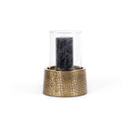 Le Bougeoir Croco avec Verre - Laiton - L Bazar Bizar Living