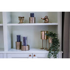 Le Bougeoir Croco avec Verre - Laiton - M Bazar Bizar Living