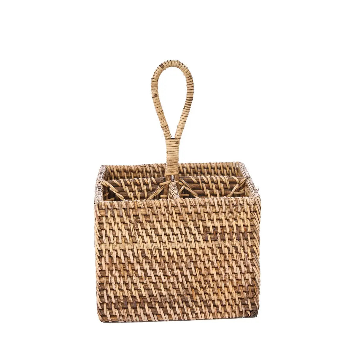Le Caddy à Couverts en Rotin N°4 - Marron Naturel Bazar Bizar Living