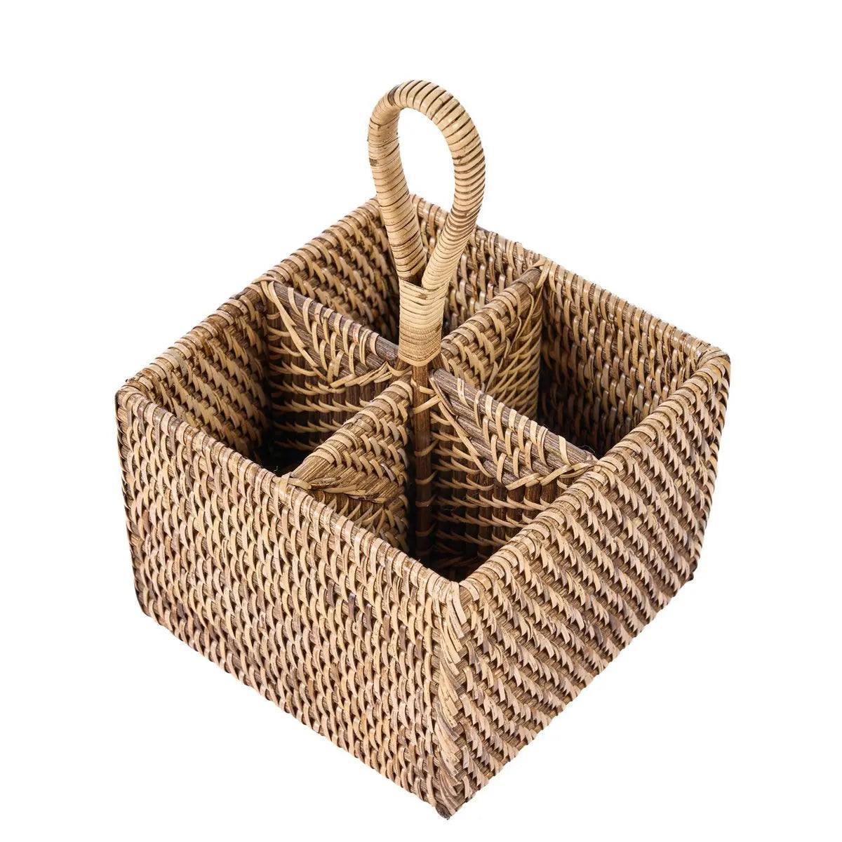 Le Caddy à Couverts en Rotin N°4 - Marron Naturel Bazar Bizar Living