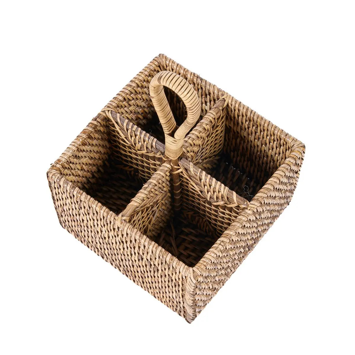 Le Caddy à Couverts en Rotin N°4 - Marron Naturel Bazar Bizar Living