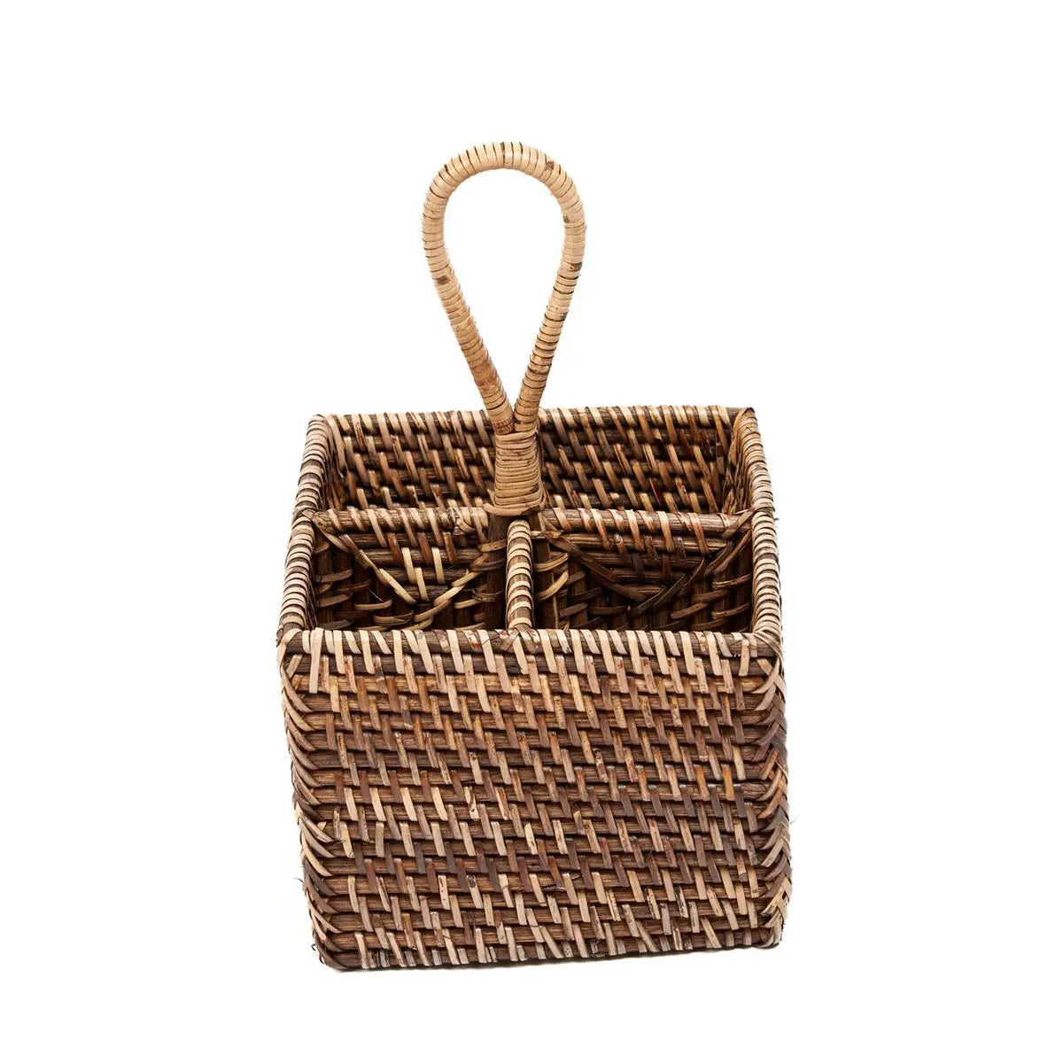 Le Caddy à Couverts en Rotin N°4 - Marron Naturel Bazar Bizar Living