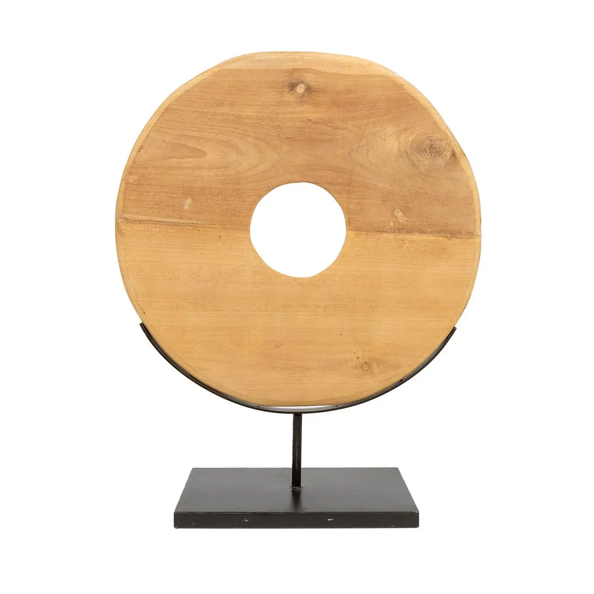 Le Disque en Teck sur Pied - L Bazar Bizar Living