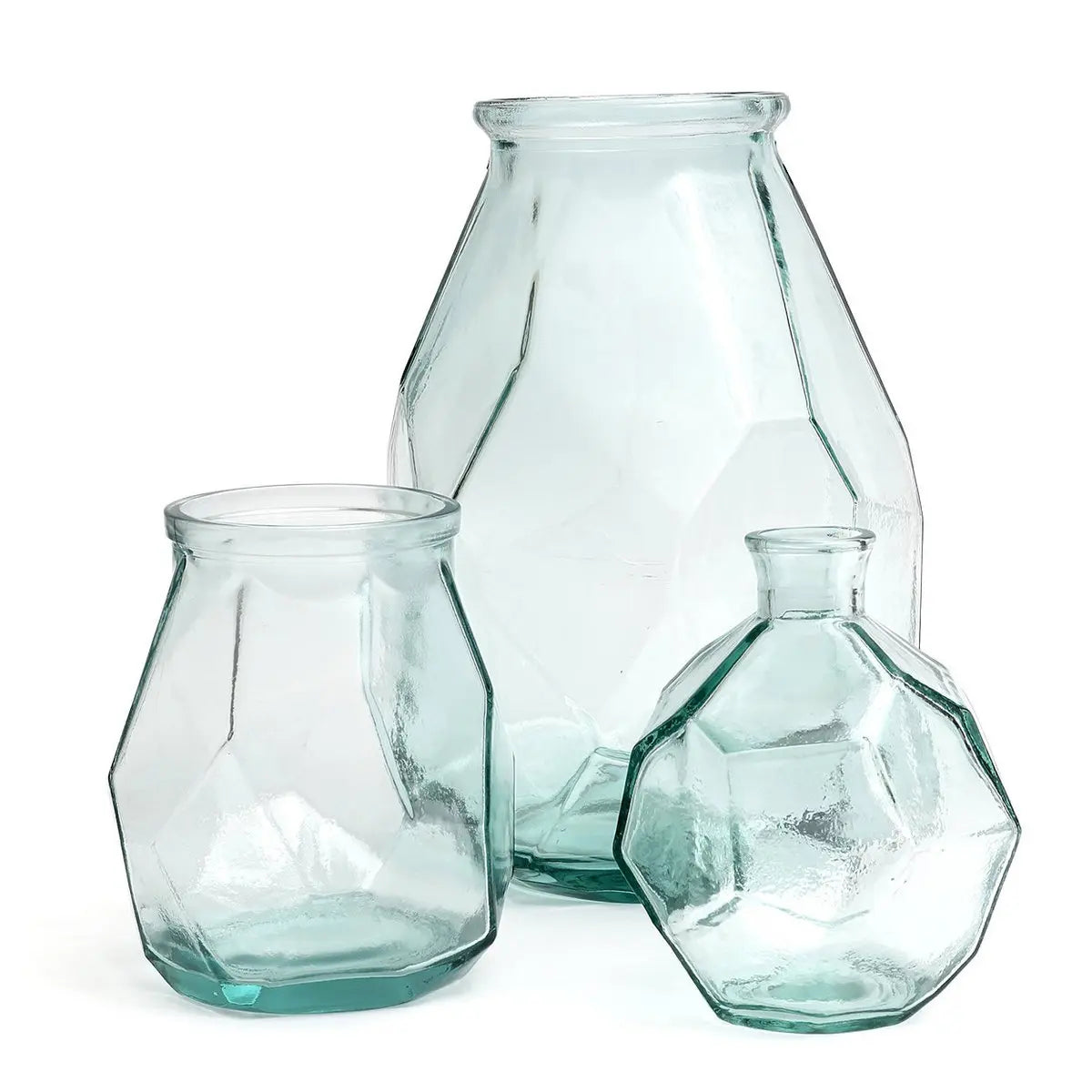 Le Vase Rond Origami - Bleu Bazar Bizar Living