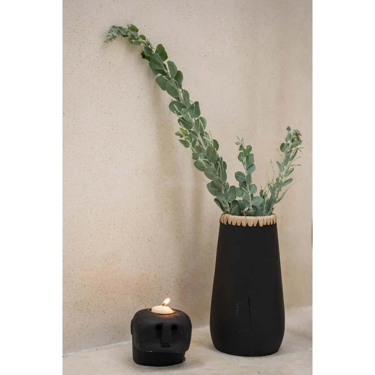 Le Vase Sneaky - Noir Naturel - M Bazar Bizar Living