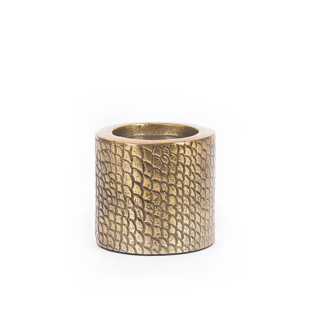 Le bougeoir Croco - Brass - M Bazar Bizar Living