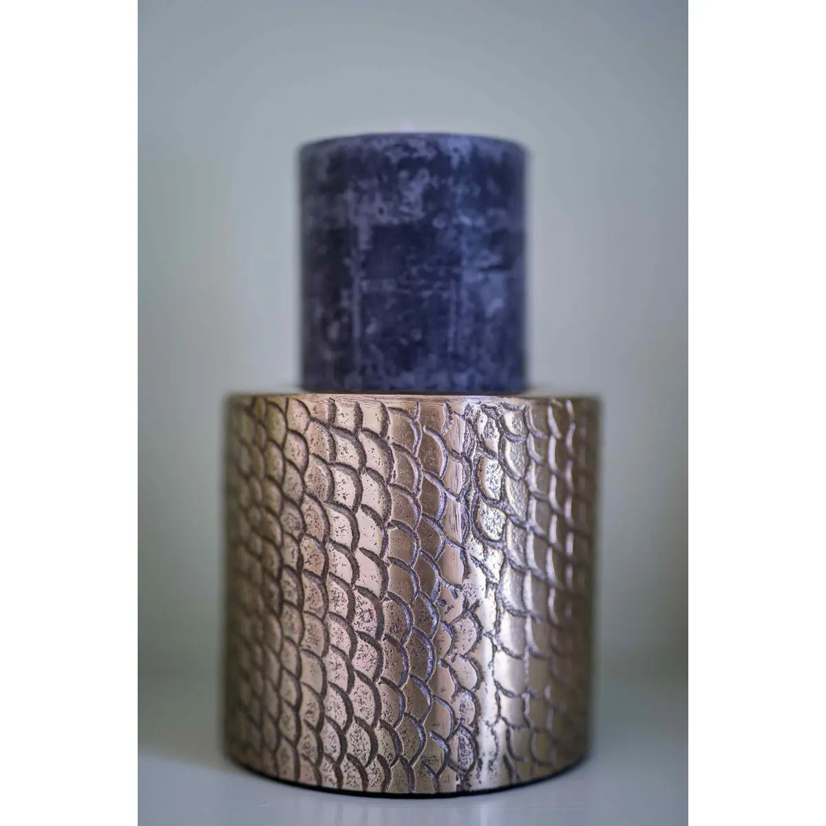 Le bougeoir Croco - Brass - M Bazar Bizar Living