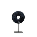 Le disque de marbre sur support - Noir - S Bazar Bizar Living