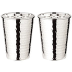 Lot de 2 mugs Mido, H 10 cm, métal argenté élégant EDZARD-SHOP.com