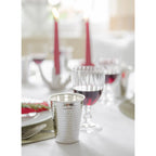 Lot de 2 mugs Mido, H 10 cm, métal argenté élégant EDZARD-SHOP.com