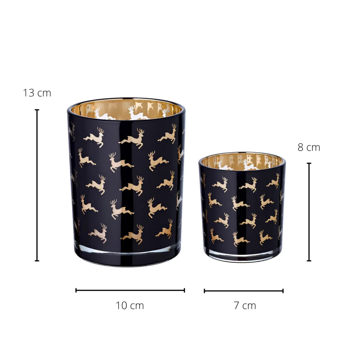 Lot de 2 photophores Luna Ø 7/10 cm, H 8/13 cm EDZARD-SHOP.com