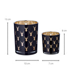 Lot de 2 photophores Rosy Ø 7/10 cm, H 8/13 cm EDZARD-SHOP.com