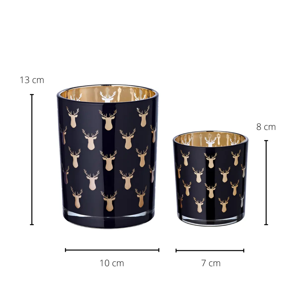 Lot de 2 photophores Rosy Ø 7/10 cm, H 8/13 cm EDZARD-SHOP.com