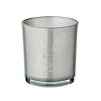 Lot de 2 verres à réchaud lapin (hauteur 8 cm, ø 7,5 cm), en gris, lanterne porte-bougie avec motif lapin EDZARD-SHOP.com