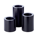 Lot de 3 bougies permanentes Cornelius (Ø 6cm, hauteurs 6/8/10 cm) noir, photophore résistant à la chaleur 90° EDZARD-SHOP.com