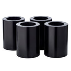 Lot de 4 bougies permanentes Cornelius (hauteur 8 cm, Ø 6 cm) noir, photophore résistant à la chaleur jusqu'à 90° EDZARD-SHOP.com