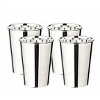 Lot de 4 mugs Mido, H 10 cm, argenté élégant, anti-ternissement EDZARD-SHOP.com