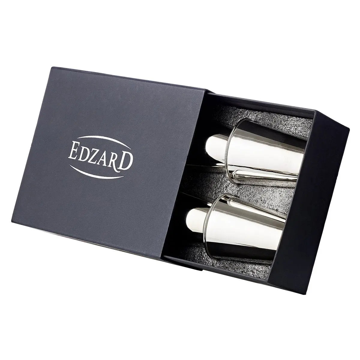 Lot de 4 mugs Mido, H 10 cm, argenté élégant, anti-ternissement EDZARD-SHOP.com