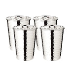 Lot de 4 mugs Mido, H 10 cm, argenté élégant, anti-ternissement EDZARD-SHOP.com