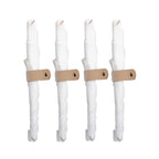 Lot de 4 ronds de serviette en simili cuir AULICA