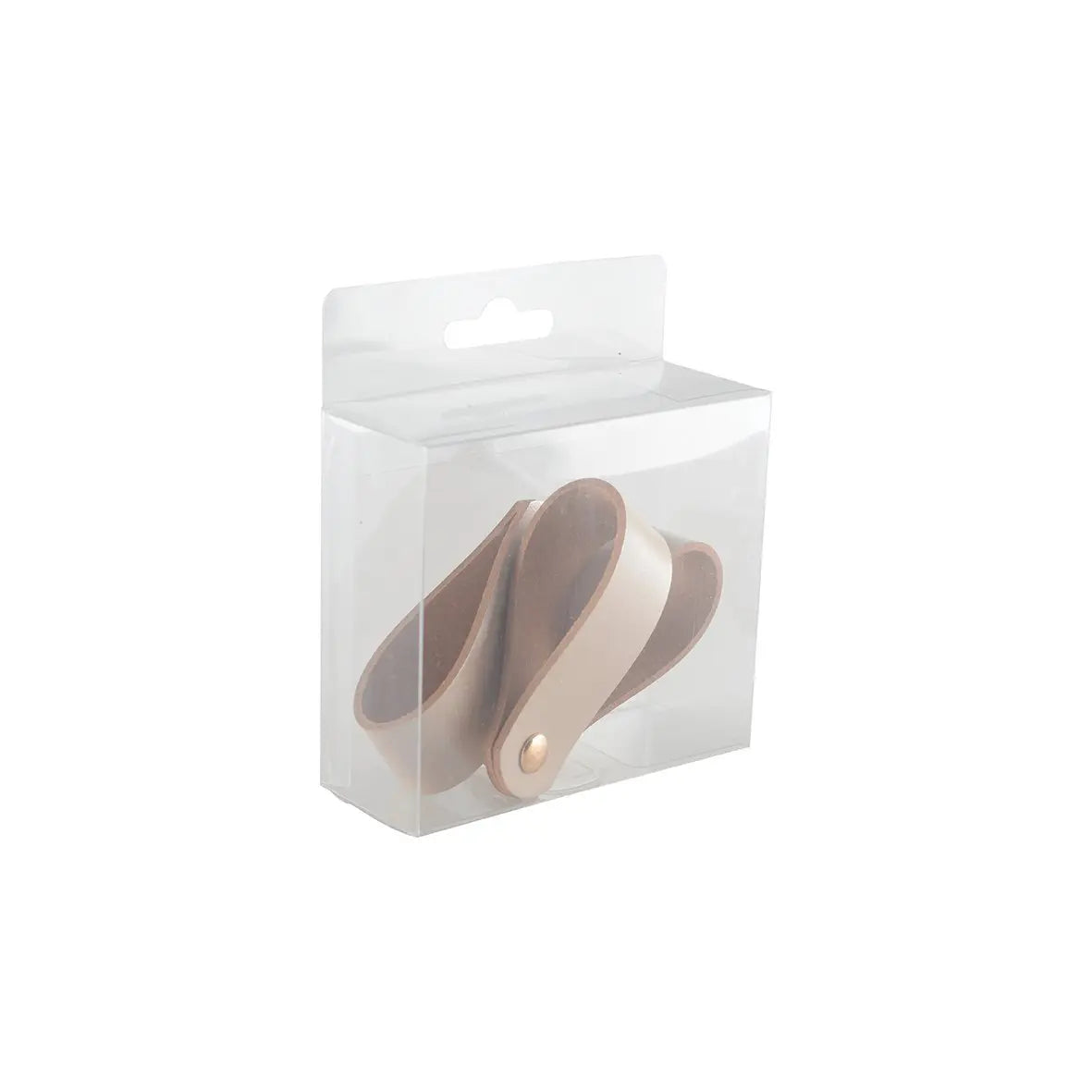 Lot de 4 ronds de serviette en simili cuir AULICA