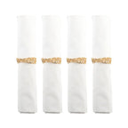 Lot de 4 ronds de serviettes chaînes dorées AULICA