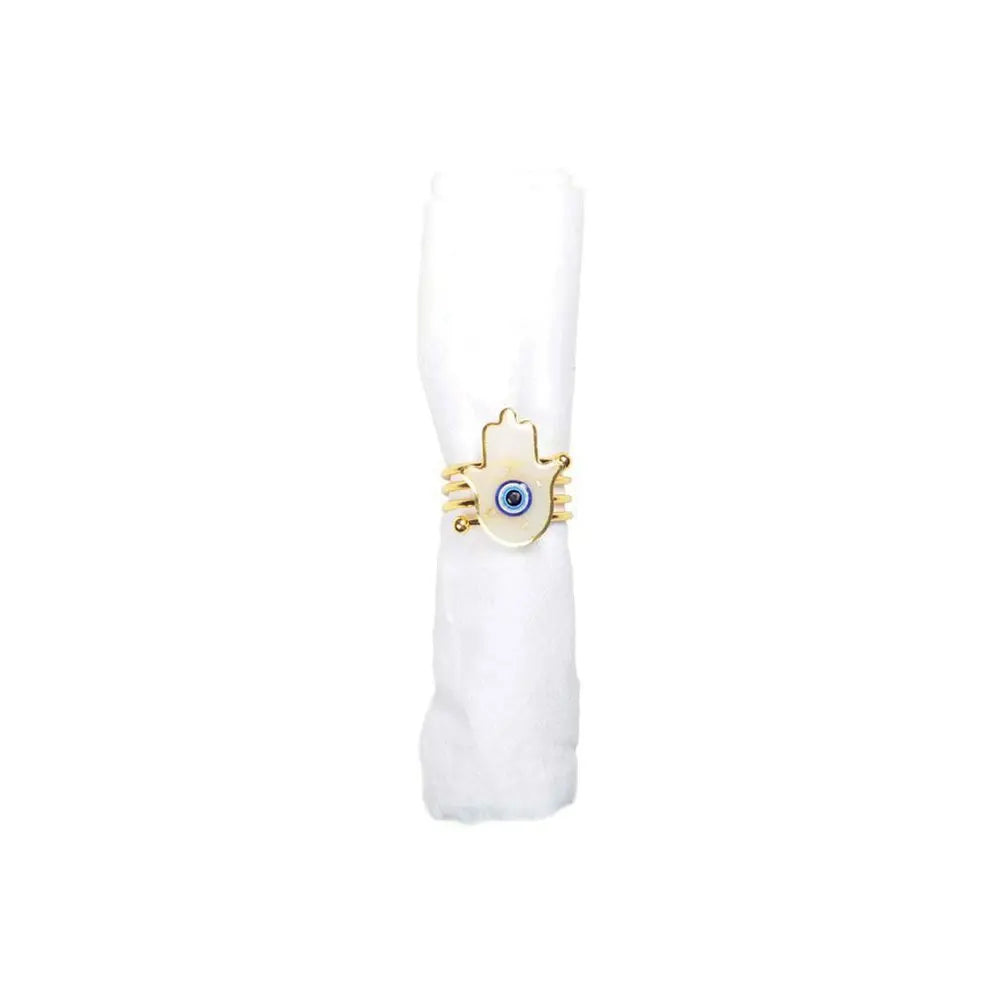 Lot de 4 ronds de serviettes mains fatma AULICA