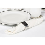 Lot de 4 ronds de serviettes ovales martelées AULICA