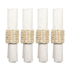 Lot de 4 ronds de serviettes rotins AULICA