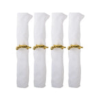 Lot de 4 ronds de serviettes tigre AULICA