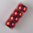 Lot de 4 ronds de serviettes uni rouge AULICA