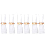 Lot de 6 ronds de serviettes en cristal ambré AULICA