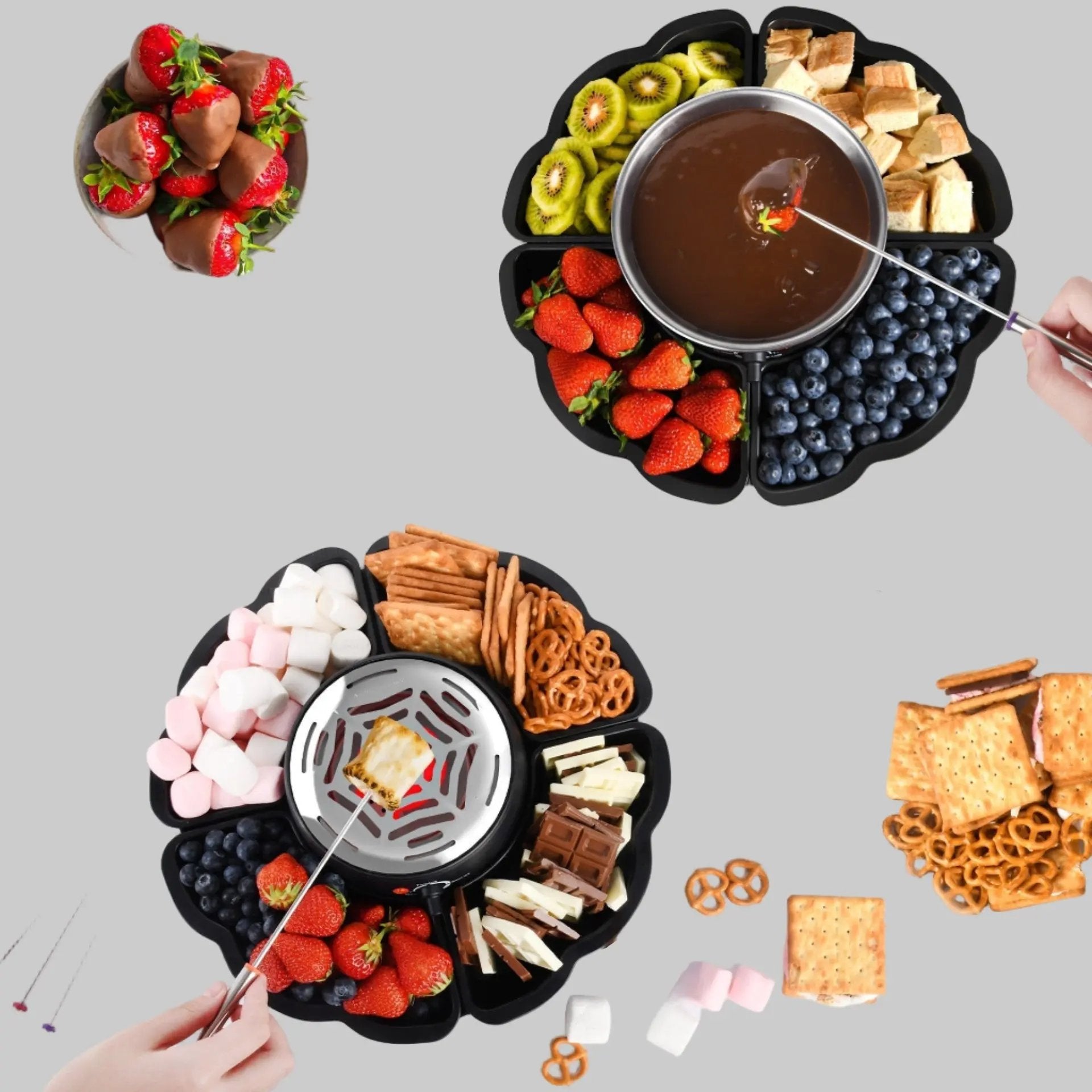 Machine Électrique Chocolat Fromage Fondu – Réchaud Électrique Barbe Papa Guimauve Dropshipman