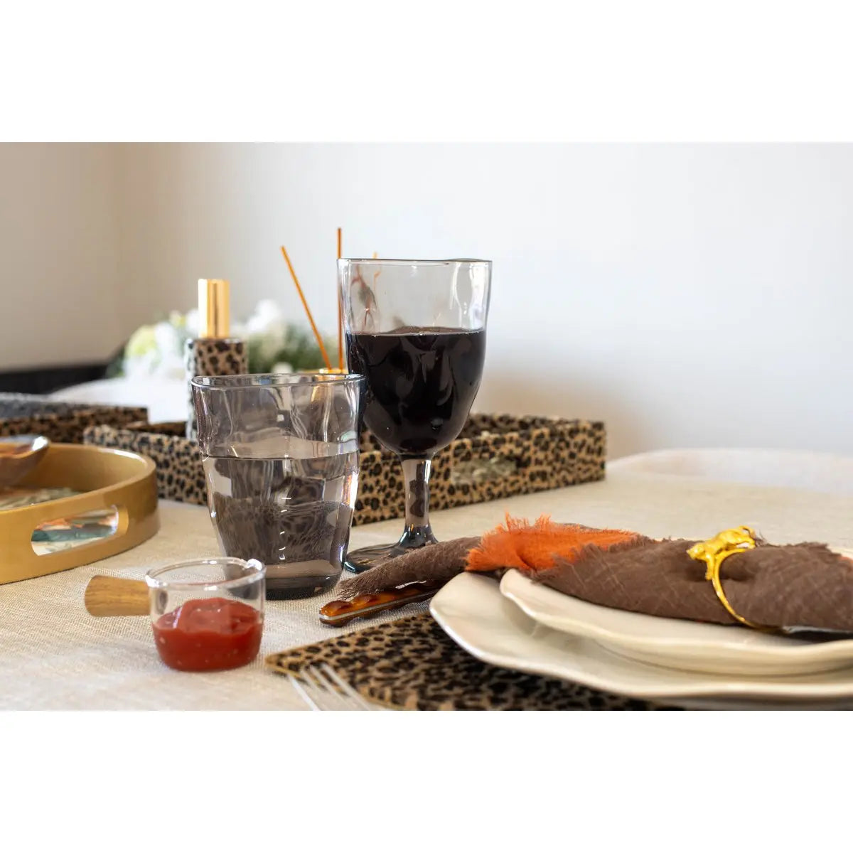 Mini casserolette en verre avec manche en bois  9x5.5x4cm AULICA