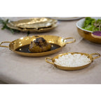 Mini casserolette ovale dorée 15x10.5x2.5cm AULICA