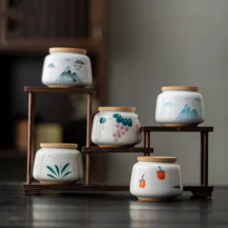 Mini théière céramique calligraphie chinoise hermétique – Petit pot thé artisanal traditionnel Dropshipman