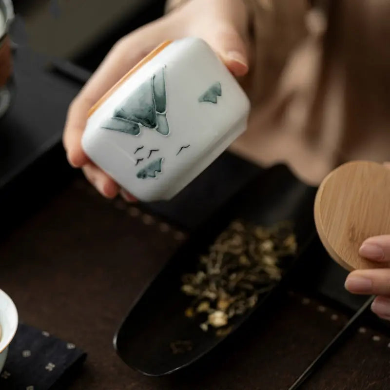 Mini théière céramique calligraphie chinoise hermétique – Petit pot thé artisanal traditionnel Dropshipman