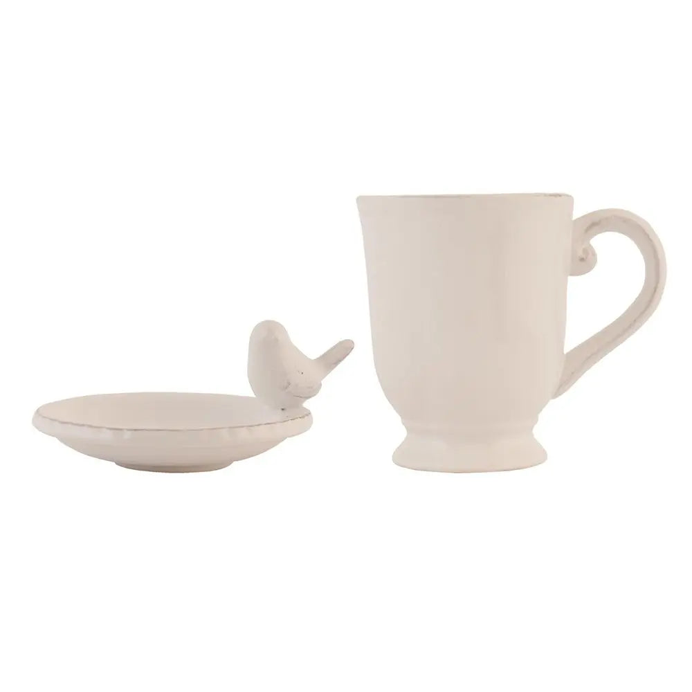 Mug avec soucoupe 12x8x11 cm / Ø 9x4 cm / 300 ml Clayre & Eef.