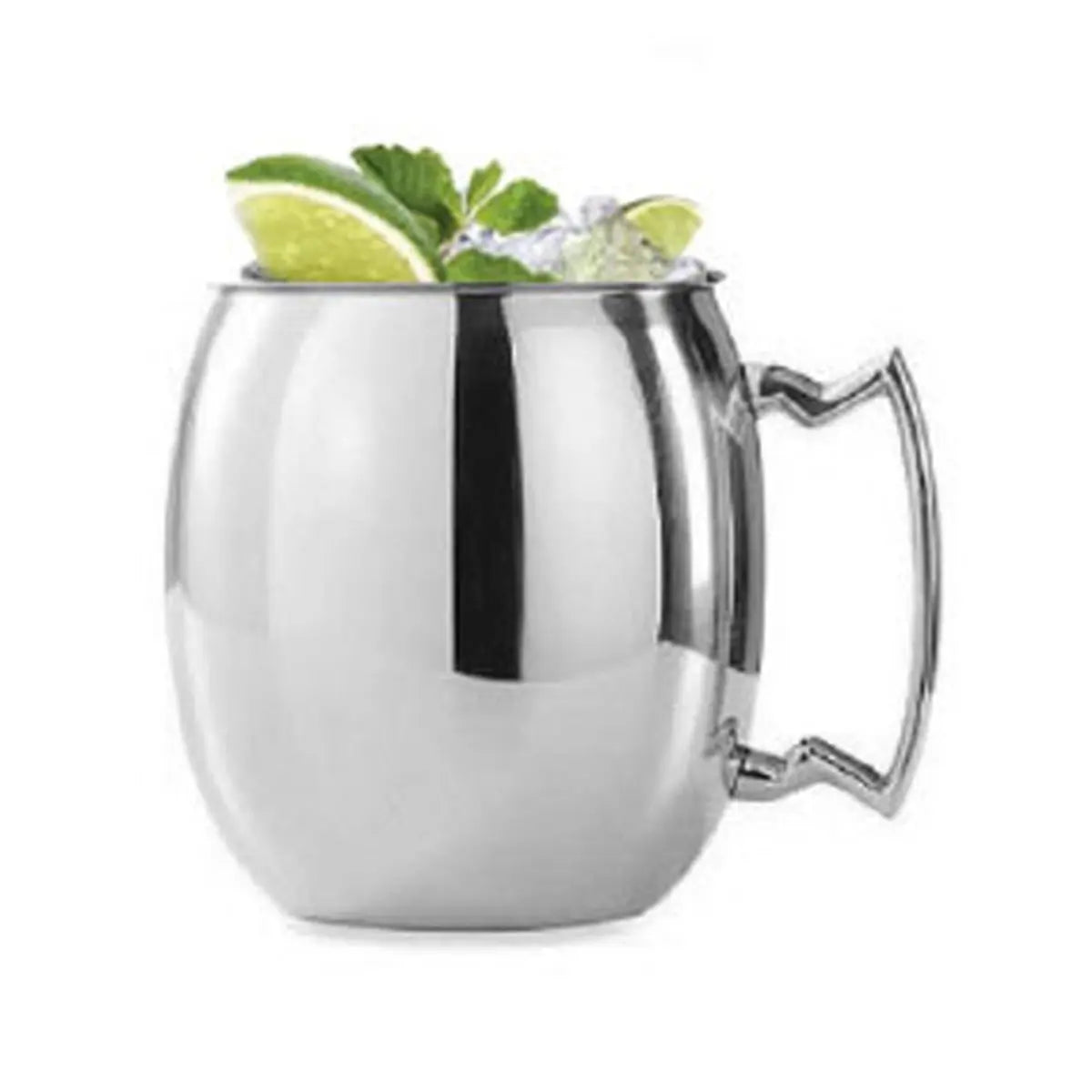 Mug inox lisse avec anse AULICA