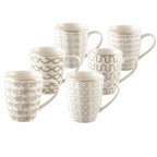 Mugs géométriques 350ml - lot de 6 AULICA