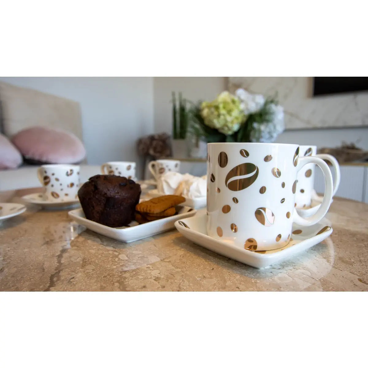 Mugs grain de café - lot de 4 AULICA