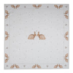 Nappe 100x100 cm Lapin en Coton Blanc Marron Clayre & Eef.