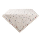 Nappe 130x180 cm poulet en coton bleu beige et coq nappe Clayre & Eef.