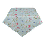 Nappe 150x150 cm nappe de fleur de coton vert bleu Clayre & Eef.