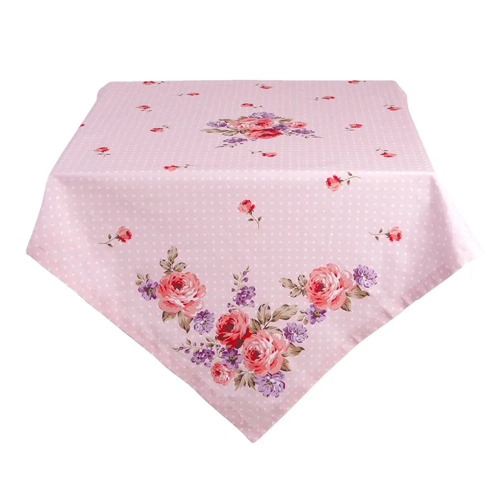 Nappe de 100x100 cm Coton Rose Rose Rose Rose Clayre & Eef.