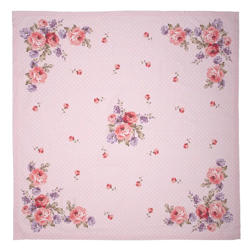 Nappe de 100x100 cm Coton Rose Rose Rose Rose Clayre & Eef.