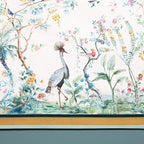 Nappes 150x150 cm Couche de motif tropical en coton vert beige Clayre & Eef.