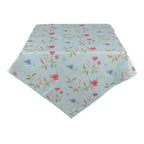 Nappes 150x250 cm nappe de fleurs en coton vert bleu Clayre & Eef.
