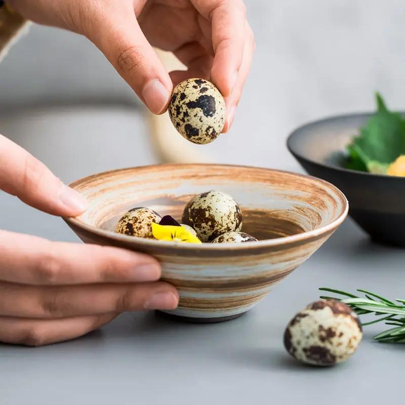 Petite assiette japonaise céramique – Vaisselle traditionnelle artisanale battue main Dropshipman